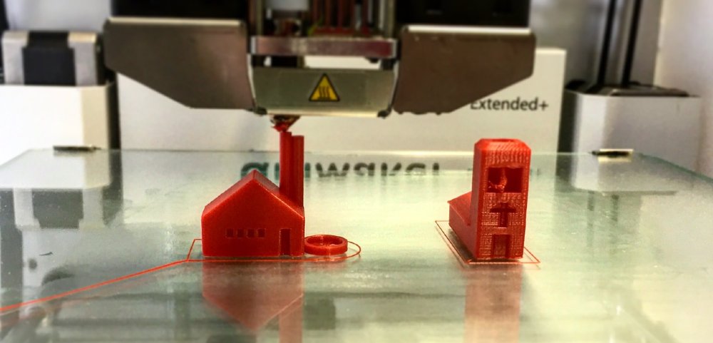 Kleine Häuser aus dem 3D-Drucker