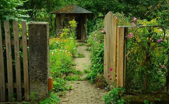 Gartentor: Zugang zu urigem Garten