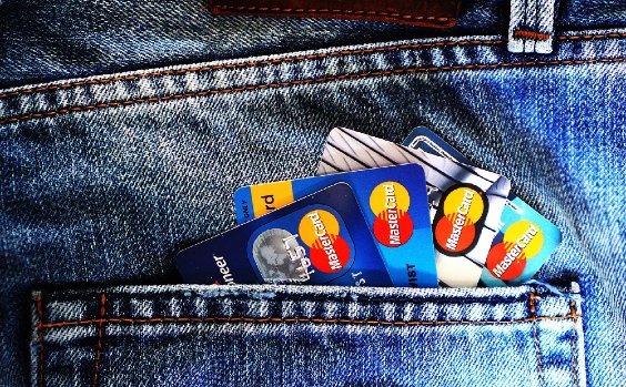 Kreditkarte Fächer in Hose