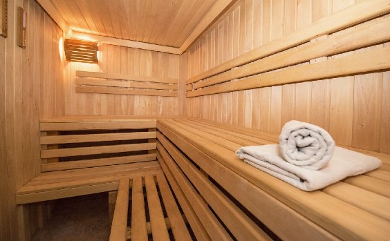 Sauna aus Holz Zuhause